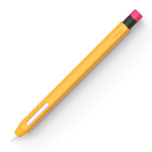 Husă clasică elago compatibilă cu Apple Pencil Pro și Apple Pencil generația a 2-a, design clasic, compatibilă cu încărcarea magnetică și funcția Double Tap (citiți instrucțiunile de montare – galbenă)