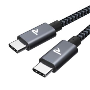 Cablu USB-C la USB-C 100W, Set de 2, 2m - Negru
