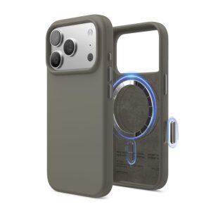 Husă magnetică din silicon elago, MagSafe, antișoc, subțire – gri mediu, 6,3 inchi