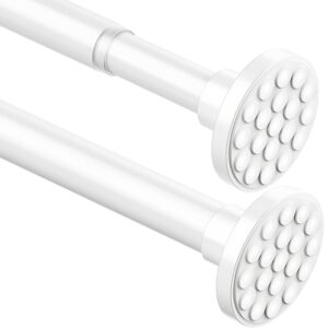 Bara pentru Perdea de 300cm Lungime, Bara de Dus fara Gaurire, Bara Telescopica Extensibila, pentru Baie si Dormitor, Alb (85-280cm, O32mm)