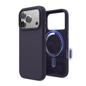 Husă magnetică din silicon elago pentru iPhone 17 Pro, 6,3 inchi, MagSafe, subțire – mov închis