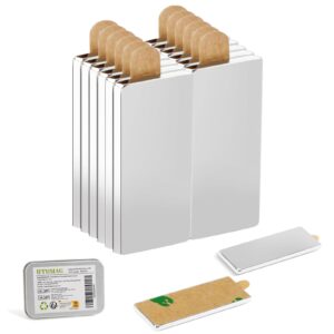 UTOMAG Set de 12 Magneti Autoadezivi, 40 x 10 x 1 mm, Magneti din Neodim, Placute Magnetice Plate Autoadezive, Magneti din Pamanturi Rare pentru Table Albe, Frigidere, Fotografii, Benzi Magnetice, Panouri Magnetice, Mestesuguri