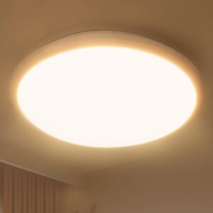 JONMONSM Lampa de Plafon LED 24W, 3000K, Impermeabila, pentru Living si Baie